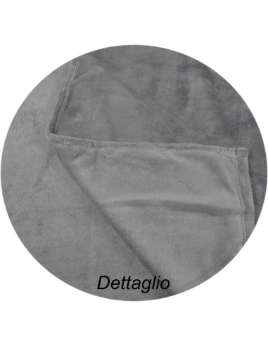 BOSTON Qualité de toison solide bleu flanelle 240 x 200 cm.