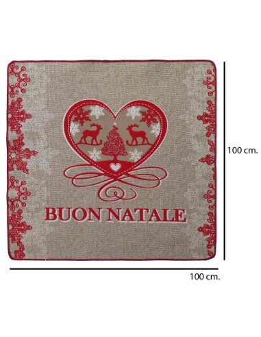 Tappeto passatoia bordata BUON NATALE