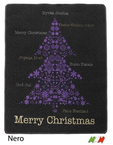 Tapis de Noel resined bordered MERRY CHRISTMAS TREE