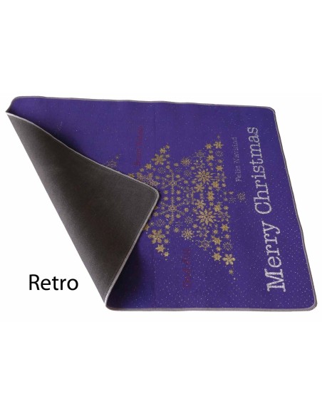 Tapis de Noel resined bordered MERRY CHRISTMAS TREE