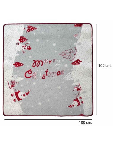 Tappeto natalizio resinato bordato SANTA CLAUS