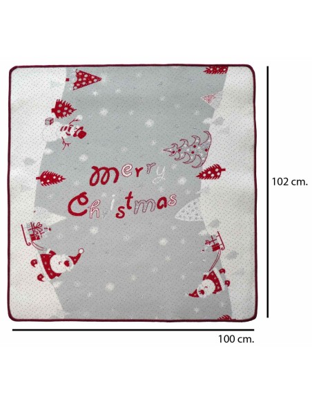 Tappeto natalizio resinato bordato SANTA CLAUS