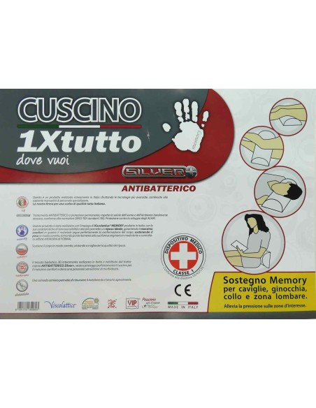 Cuscino sostegno memory 1XTUTTO mezzo cilindro sfoderabile