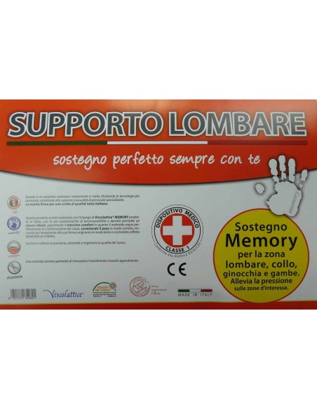 Cojín de APOYO LOMBARE forma de memoria extraíble