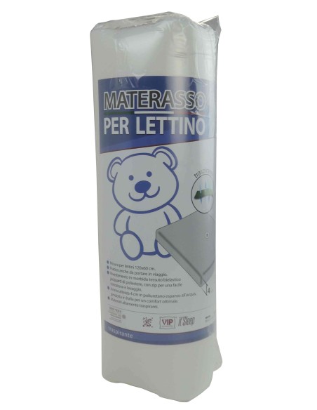 Materasso per lettino sfoderabile 60x120 cm.