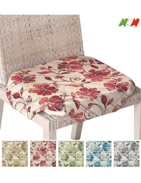 Abnehmbares Stuhlkissen mit Jacquard ANAIS Flossen