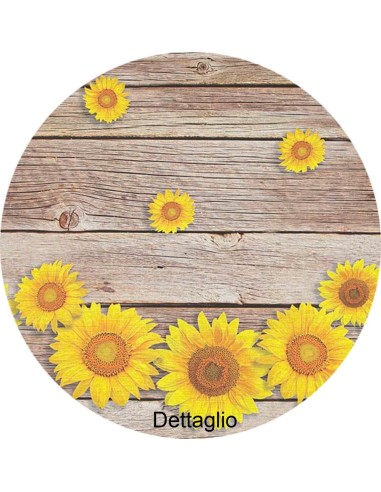 Tappeto multiuso passatoia antiscivolo largo 50 cm. ONDE GIRASOLE taglio a vivo