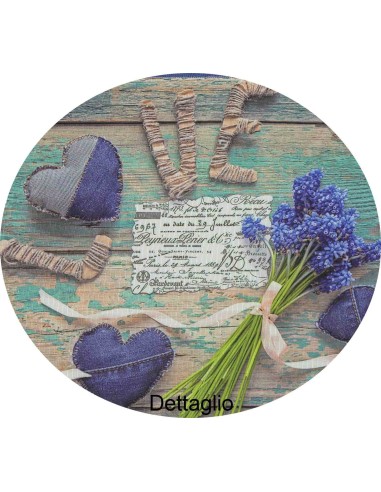 Tapis de cuisine polyvalent non glissant de 50 cm de large. PATCHWORK DE COEUR