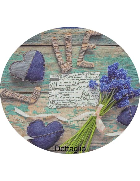 Alfombra de cocina multiusos antideslizante de 50 cm de ancho. PATCHWORK DEL CORAZÓN