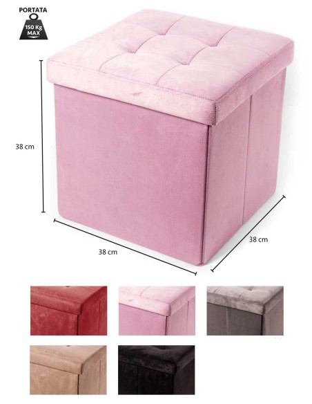 Contenedor de puf liso VELVET