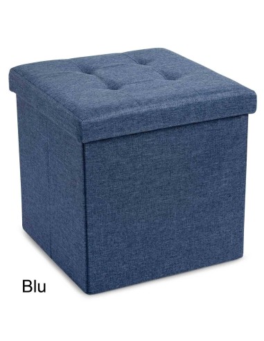 Pouf contenitore tinta unita LINEN