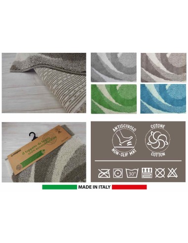 Tappeto bagno antiscivolo VORTICE 60X120 cm.