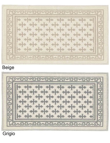 Tapis polyvalent en coton Giglio avec filet antidérapant