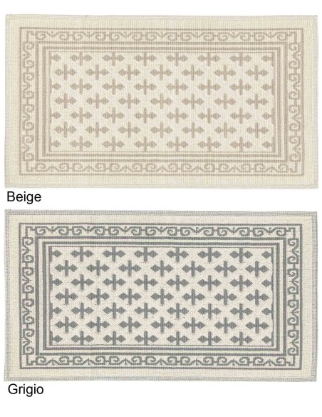 Tapis polyvalent en coton Giglio avec filet antidérapant