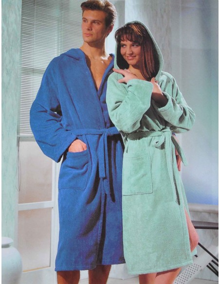 Klassische Baumwolle Terry Bademantel