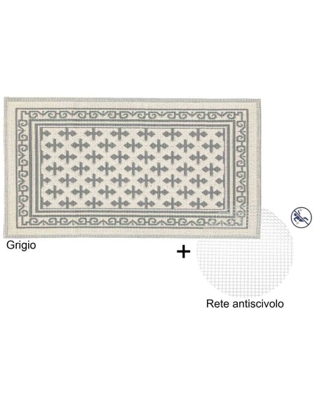 Tappeto multiuso cotone GIGLIO con rete antiscivolo