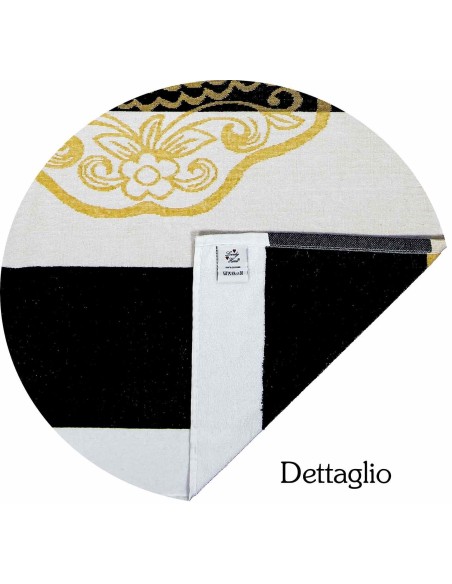 Telo mare spugna jacquard SKULL GOLD 90x170 cm.