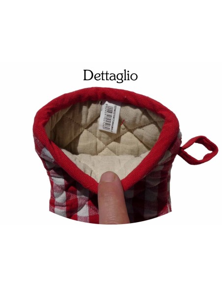 Ofenhandschuh 18x32 cm. QUADRETTI