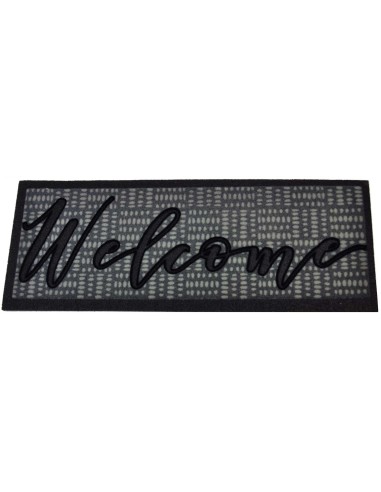 Floqué porte mat 25 x 70 cm. WELCOME FLOMAT