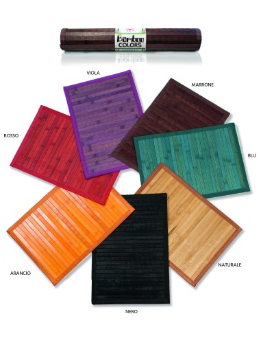 Couleurs de tapis en bambou polyvalent lane
