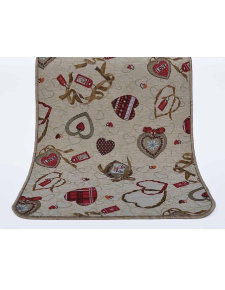 Cuori Anti-Rutsch Teppich 53 cm breit und Gobelin verschiedene Größen