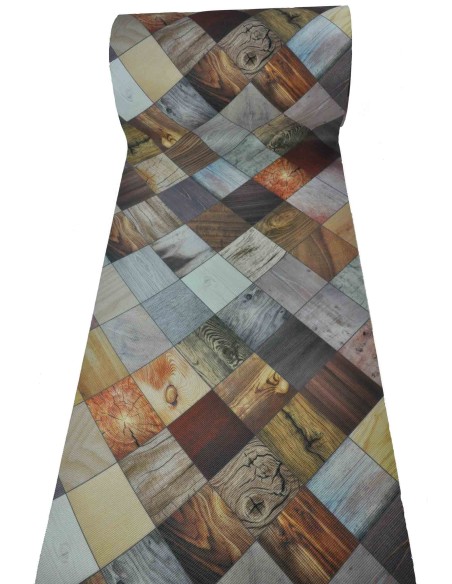 Parquet Digitaldruck, Schnitt Küche Teppich