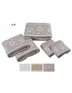 Amore cuori Set de 5 pièces. Serviettes éponge 2