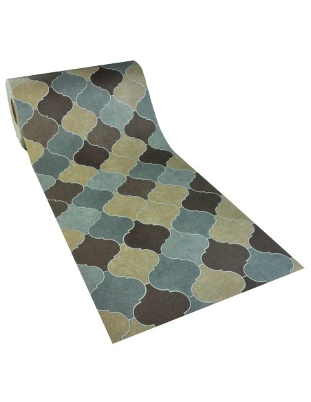 Casablanca Boho Chic Vinyl Teppich Meterware