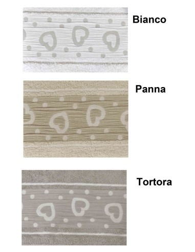 Amore cuori Set de 5 pièces. Serviettes éponge
