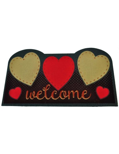 Floqué porte mat 40 x 70 cm. CUORI FLOMAT