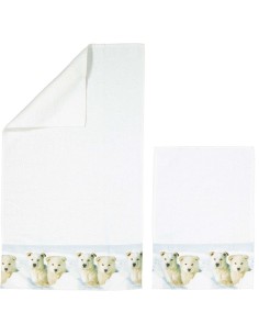 Asciugamani in spugna con balza digitale NATURAL LIFE