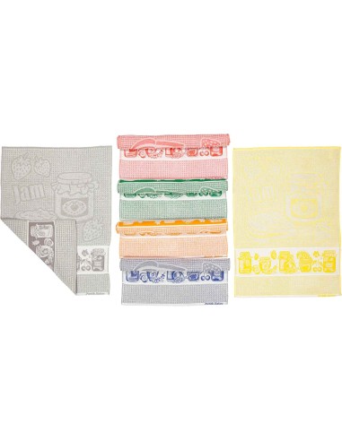 Set 6 CAMILLA Handtücher in Baumwollschwamm