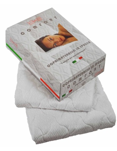 Coprimaterasso Comfort in spugna con angoli per letto 1 piazza cm 85x195