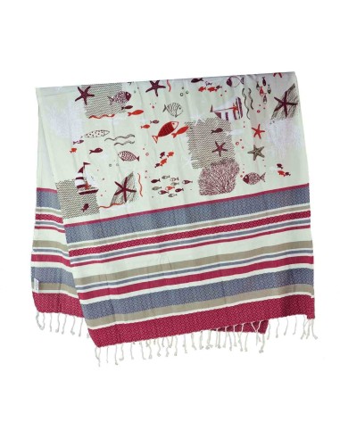 Playa toallas fouta 100x200 cm. FISH