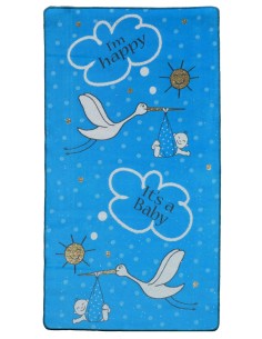 Bébé décoration de naissance tapis bébé bordé BABY 100x180 cm.