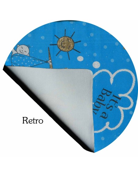 Bébé décoration de naissance tapis bébé bordé BABY 100x180 cm.