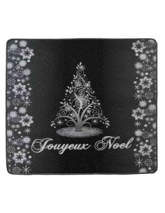 Tappeto natalizio resinato bordato NOEL