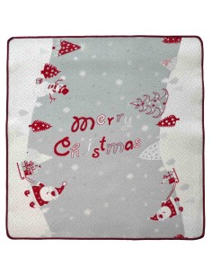 Tappeto natalizio resinato bordato SANTA CLAUS