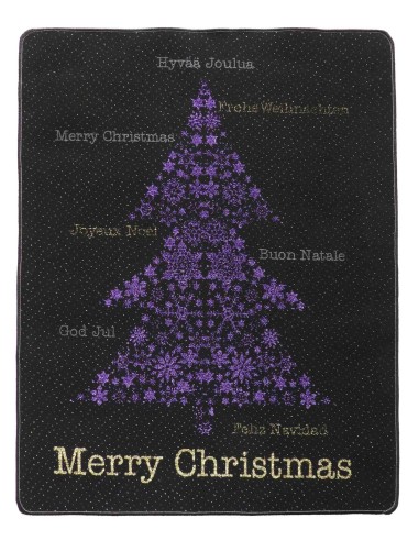 Weihnachtsteppich beharzt umrandet MERRY CHRISTMAS TREE