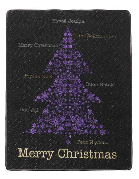 Weihnachtsteppich beharzt umrandet MERRY CHRISTMAS TREE