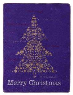 Tapis de Noel resined bordered MERRY CHRISTMAS TREE