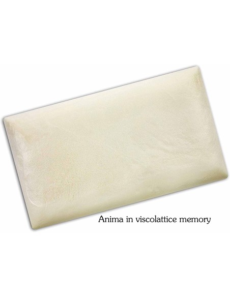 Cuscino Memory Lavabile Saponetta, 100% Viscolattice, con federa in tessuto bielastico con cerniera