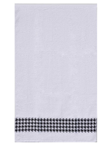 Pied de poule serviette de bain 100 x 150 cm