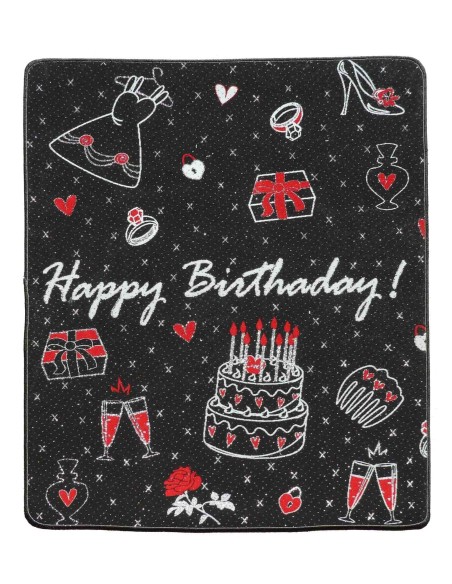 Evento de alfombra feliz cumpleaños SILUETTE 100X121 cm.