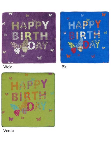 Événement tapis joyeux anniversaire SILUETTE 100X121 cm.