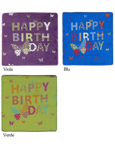 Événement tapis joyeux anniversaire SILUETTE 100X121 cm.