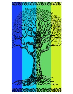 Meertuch Schwamm Jacquard LIFE TREE 90x160 cm. 2