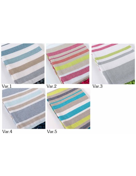 Toile de mer FOUTA pour LETTINO 75x195 cm. avec oreiller KENYA