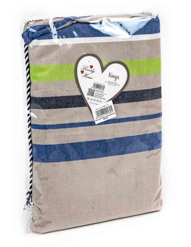 Toile de mer FOUTA pour LETTINO 75x195 cm. avec oreiller KENYA