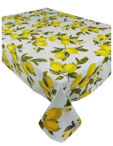 Quadratische und rechteckige Baumwolle Limone Tischdecke